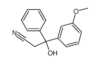 3-Phenyl-3-<3-methoxy-phenyl>-hydracrylsaeurenitril Structure