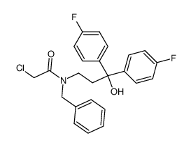 N-Benzyl-N-[3,3-bis-(4-fluoro-phenyl)-3-hydroxy-propyl]-2-chloro-acetamide结构式