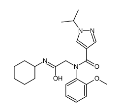 1H-Pyrazole-4-carboxamide,N-[2-(cyclohexylamino)-2-oxoethyl]-N-(2-methoxyphenyl)-1-(1-methylethyl)-(9CI) picture