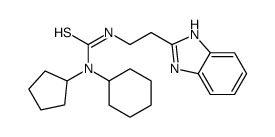 Thiourea, N-[2-(1H-benzimidazol-2-yl)ethyl]-N-cyclohexyl-N-cyclopentyl- (9CI) structure