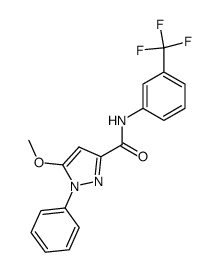 5-methoxy-1-phenyl-1H-pyrazole-3-carboxylic acid 3-trifluoromethyl-anilide Structure