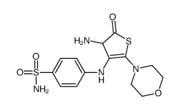 4-[(3-amino-5-morpholin-4-yl-2-oxo-3H-thiophen-4-yl)amino]benzenesulfonamide Structure