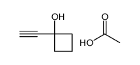 acetic acid,1-ethynylcyclobutan-1-ol结构式