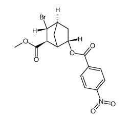 (2S,3S,4R,6S)-3-Bromo-6-(4-nitro-benzoyloxy)-bicyclo[2.2.1]heptane-2-carboxylic acid methyl ester Structure