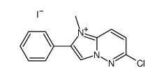 6-chloro-1-methyl-2-phenylimidazo[1,2-b]pyridazin-4-ium,iodide Structure