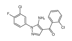 (5-AMINO-1-(3-CHLORO-4-FLUOROPHENYL)-1H-PYRAZOL-4-YL)(2-CHLOROPHENYL)METHANONE结构式