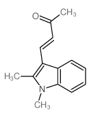 4-(1,2-dimethylindol-3-yl)but-3-en-2-one Structure