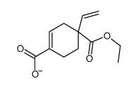 4-ethenyl-4-ethoxycarbonylcyclohexene-1-carboxylate结构式