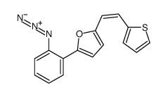 2-(2-azidophenyl)-5-(2-thiophen-2-ylethenyl)furan结构式