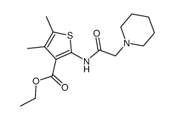 4,5-dimethyl-2-(2-piperidin-1-yl-acetylamino)-thiophene-3-carboxylic acid ethyl ester结构式