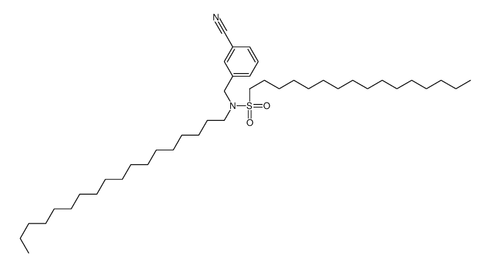 N-[(3-cyanophenyl)methyl]-N-octadecylhexadecane-1-sulfonamide Structure
