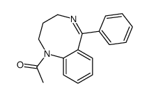 1-(6-phenyl-3,4-dihydro-2H-1,5-benzodiazocin-1-yl)ethanone结构式