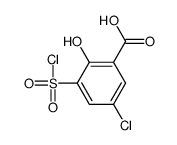 5-chloro-3-chlorosulfonyl-2-hydroxybenzoic acid Structure