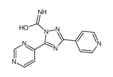 3-pyridin-4-yl-5-pyrimidin-4-yl-1,2,4-triazole-1-carboxamide Structure