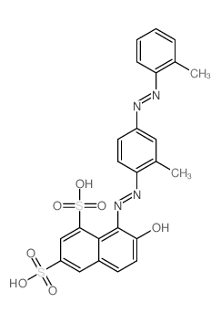 (8E)-8-[[2-methyl-4-(2-methylphenyl)diazenyl-phenyl]hydrazinylidene]-7-oxo-naphthalene-1,3-disulfonic acid Structure