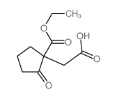 (1-(ethoxycarbonyl)-2-oxocyclopentyl)acetic acid Structure