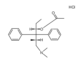 Lg-threo-4-acetoxy-1-dimethylamino-2-methyl-3,3-diphenyl-hexane, hydrochloride结构式