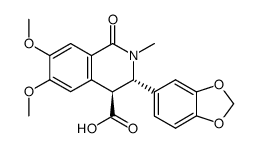 3t-benzo[1,3]dioxol-5-yl-6,7-dimethoxy-2-methyl-1-oxo-1,2,3,4-tetrahydro-isoquinoline-4r-carboxylic acid结构式