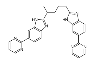 6-pyrimidin-2-yl-2-[5-(6-pyrimidin-2-yl-1H-benzimidazol-2-yl)pentan-2-yl]-1H-benzimidazole Structure