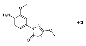 3-(4-amino-3-methoxy-phenyl)-5-methoxy-3H-[1,3,4]oxadiazol-2-one hydrochloride Structure