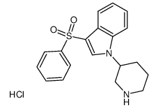 3-(Phenylsulfonyl)-1-(piperidin-3-yl)-1H-indole Hydrochloride结构式