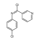 N-(4-chlorophenyl)pyridine-3-carboximidoyl chloride结构式