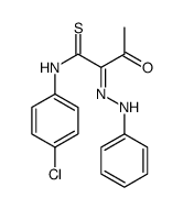 N-(4-chlorophenyl)-3-oxo-2-(phenylhydrazinylidene)butanethioamide Structure