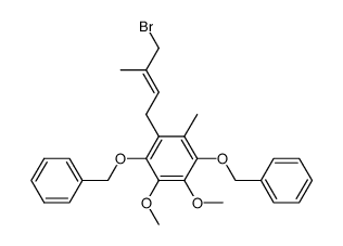 1,4-bis(benzyloxy)-2-[(2E)-4-bromo-3-methylbut-2-enyl]-5,6-dimethoxy-3-methylbenzene Structure