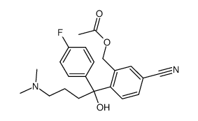 (+/-)-3-(acetoxymethyl)-4-[4-(dimethylamino)-1-(4-fluorophenyl)-1-hydroxybutyl]benzonitrile Structure