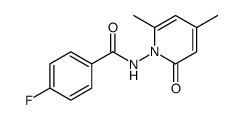 Benzamide, N-(4,6-dimethyl-2-oxo-1(2H)-pyridinyl)-4-fluoro- (9CI) Structure