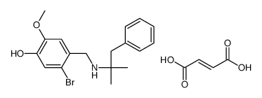 (2-bromo-4-hydroxy-5-methoxyphenyl)methyl-(2-methyl-1-phenylpropan-2-yl)azanium,(Z)-4-hydroxy-4-oxobut-2-enoate Structure