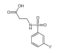 3-([(3-FLUOROPHENYL)SULFONYL]AMINO)PROPANOIC ACID结构式
