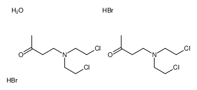 4-[bis(2-chloroethyl)amino]butan-2-one,hydrate,dihydrobromide Structure
