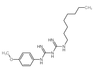 1-(4-methoxyphenyl)-2-(N-octylcarbamimidoyl)guanidine结构式