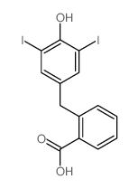 Benzoic acid,2-[(4-hydroxy-3,5-diiodophenyl)methyl]-结构式