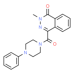 2-methyl-4-(4-phenylpiperazine-1-carbonyl)phthalazin-1-one结构式