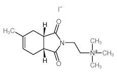 trimethyl-[2-(5-methyl-1,3-dioxo-3a,4,7,7a-tetrahydroisoindol-2-yl)ethyl]azanium structure