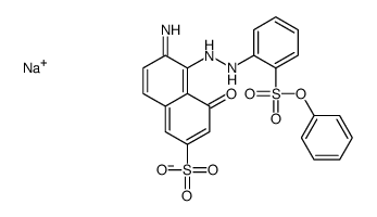 sodium 6-amino-4-hydroxy-5-[[2-(phenoxysulphonyl)phenyl]azo]naphthalene-2-sulphonate结构式