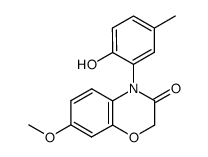 4-(2-hydroxy-5-methylphenyl)-7-methoxy-2H-1,4-benzoxazin-3(4H)-one结构式