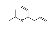 3-propan-2-ylsulfanylhepta-1,5-diene Structure