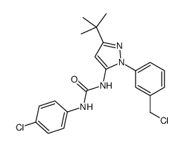 1-[5-tert-butyl-2-[3-(chloromethyl)phenyl]pyrazol-3-yl]-3-(4-chlorophenyl)urea结构式