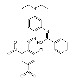 N-[2-[(2-chloro-4,6-dinitrophenyl)azo]-5-(diethylamino)phenyl]benzamide Structure