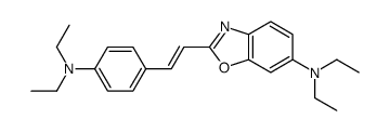 2-[2-[4-(diethylamino)phenyl]ethenyl]-N,N-diethyl-1,3-benzoxazol-6-amine结构式