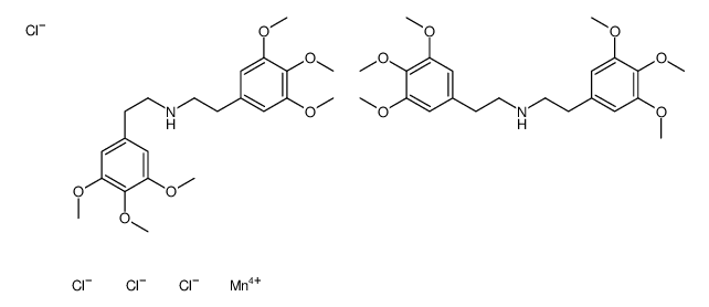 tetrachloromanganese,2-(3,4,5-trimethoxyphenyl)-N-[2-(3,4,5-trimethoxyphenyl)ethyl]ethanamine Structure