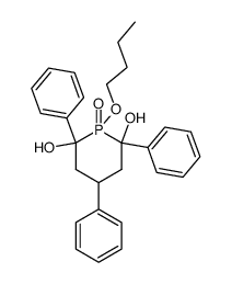 1-butoxy-1-oxo-2,4,6-triphenyl-1λ5-phosphinane-2,6-diol Structure