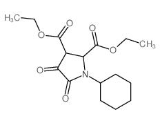 2,3-Pyrrolidinedicarboxylicacid, 1-cyclohexyl-4,5-dioxo-, 2,3-diethyl ester Structure