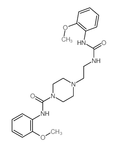 1-Piperazinecarboxamide,N-(2-methoxyphenyl)-4-[2-[[[(2-methoxyphenyl)amino]carbonyl]amino]ethyl]- Structure