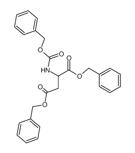 N-benzyloxycarbonyl-DL-aspartic acid dibenzyl ester Structure