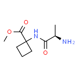 Cyclobutanecarboxylic acid, 1-[(2-amino-1-oxopropyl)amino]-, methyl ester, (R)- (9CI) Structure