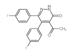4-acetyl-5,6-bis(4-fluorophenyl)-2H-pyridazin-3-one Structure